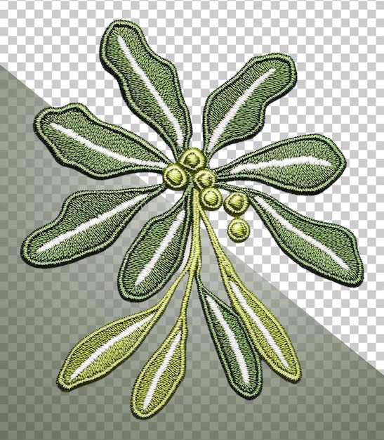 Haftowany motyw roślinny